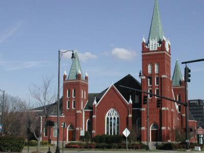 United Methodist Church in downtown Fayetteville